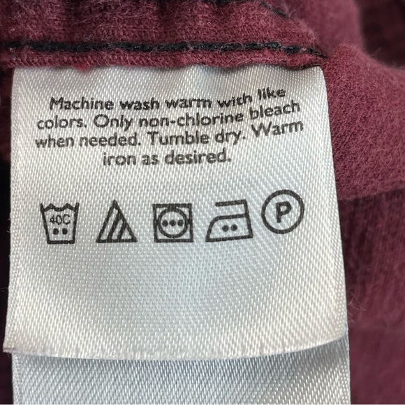 Eddie Bauer Houndstooth Micro Corduroy Shirt Red Mens Large Tall Gorpcore - Picture 7 of 11